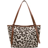 2022 new retro women shoulder bag creative leopard print design casual women large capacity handbags