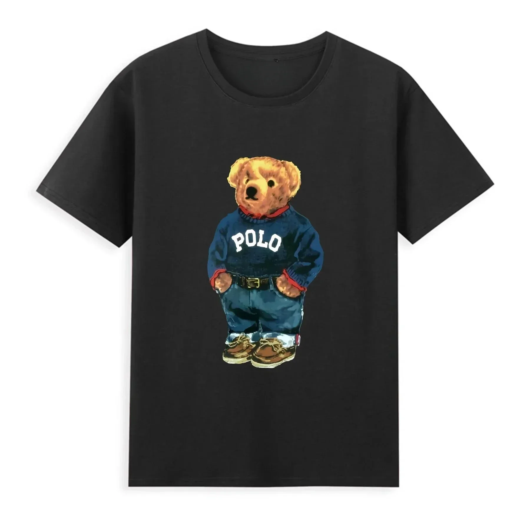 2025 Соммер ddy Herren- und Damen-Футболка Sport-Baumwolle модныеisches B Duamuster bedrucktes Rundhals-T-Shirt