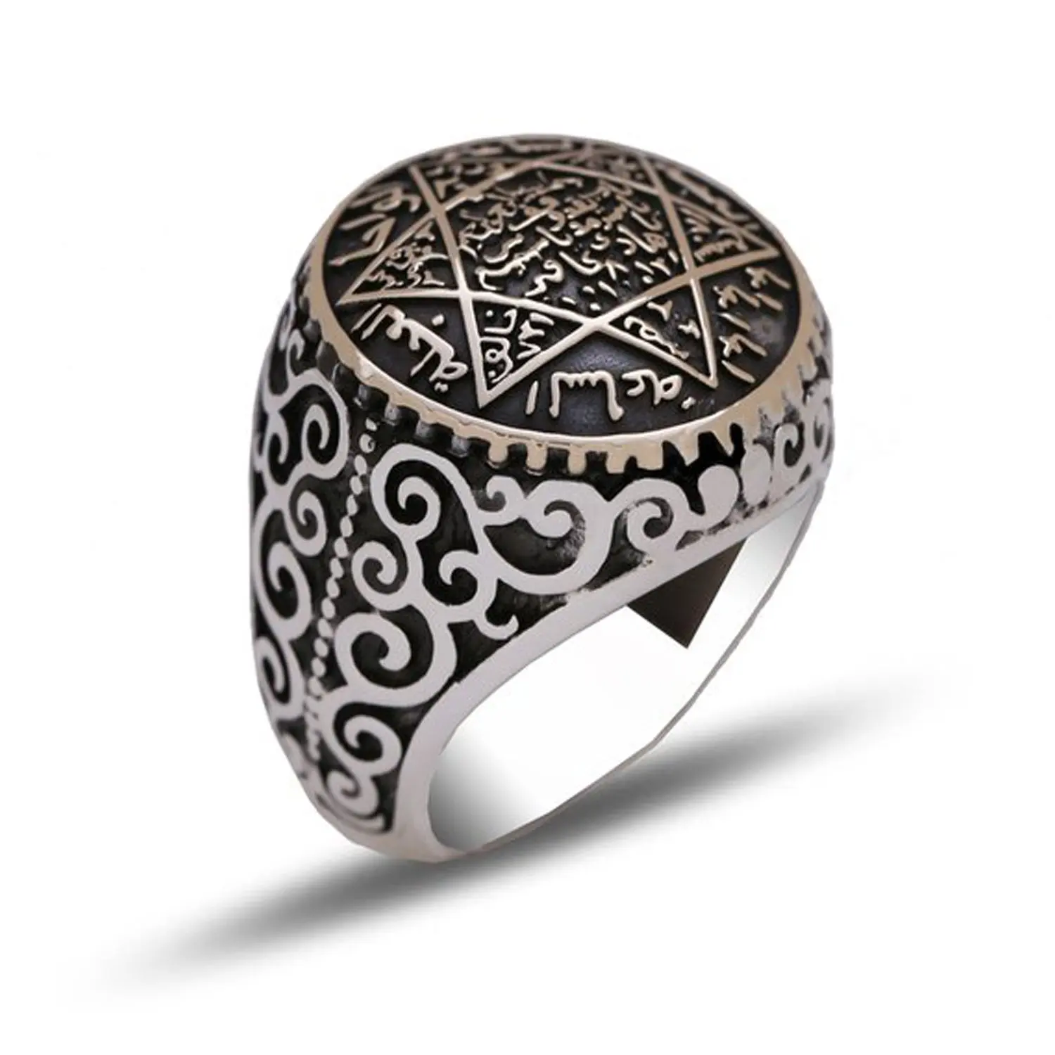 

Женское кольцо из серебра 925 пробы, с выпуклой ручкой