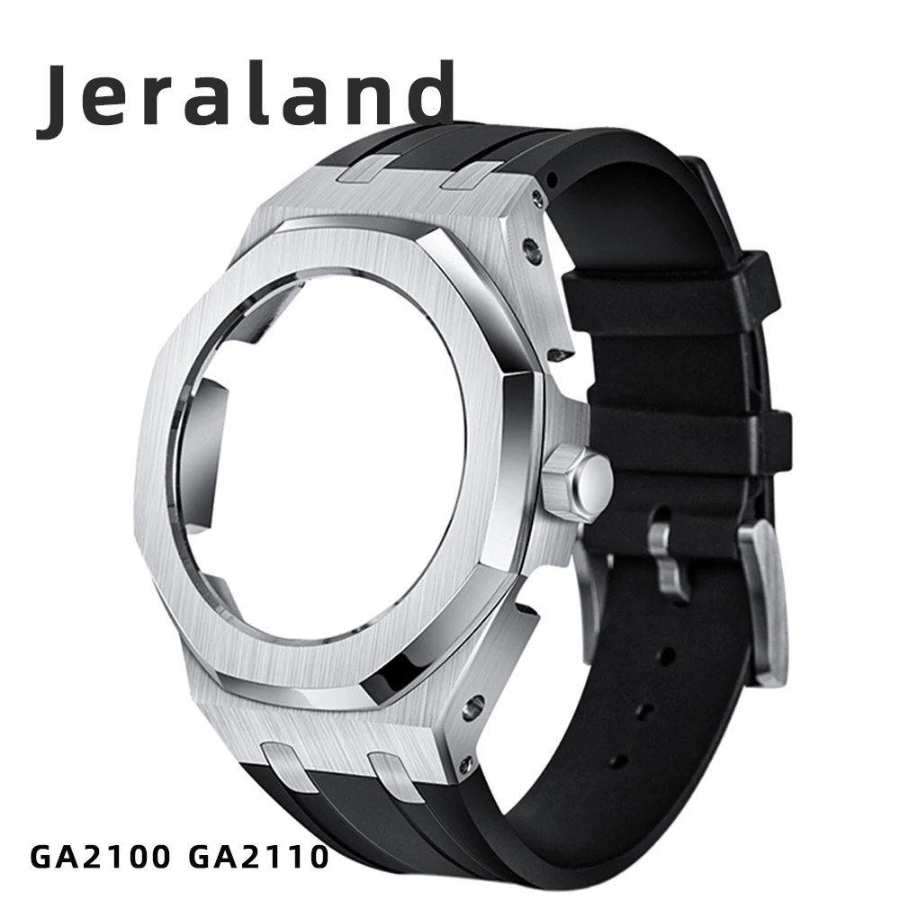 

4th GA2100 GA2110 Rubber Watchbands 316 Stainless Steel Metal Case Band for Jeraland Modification