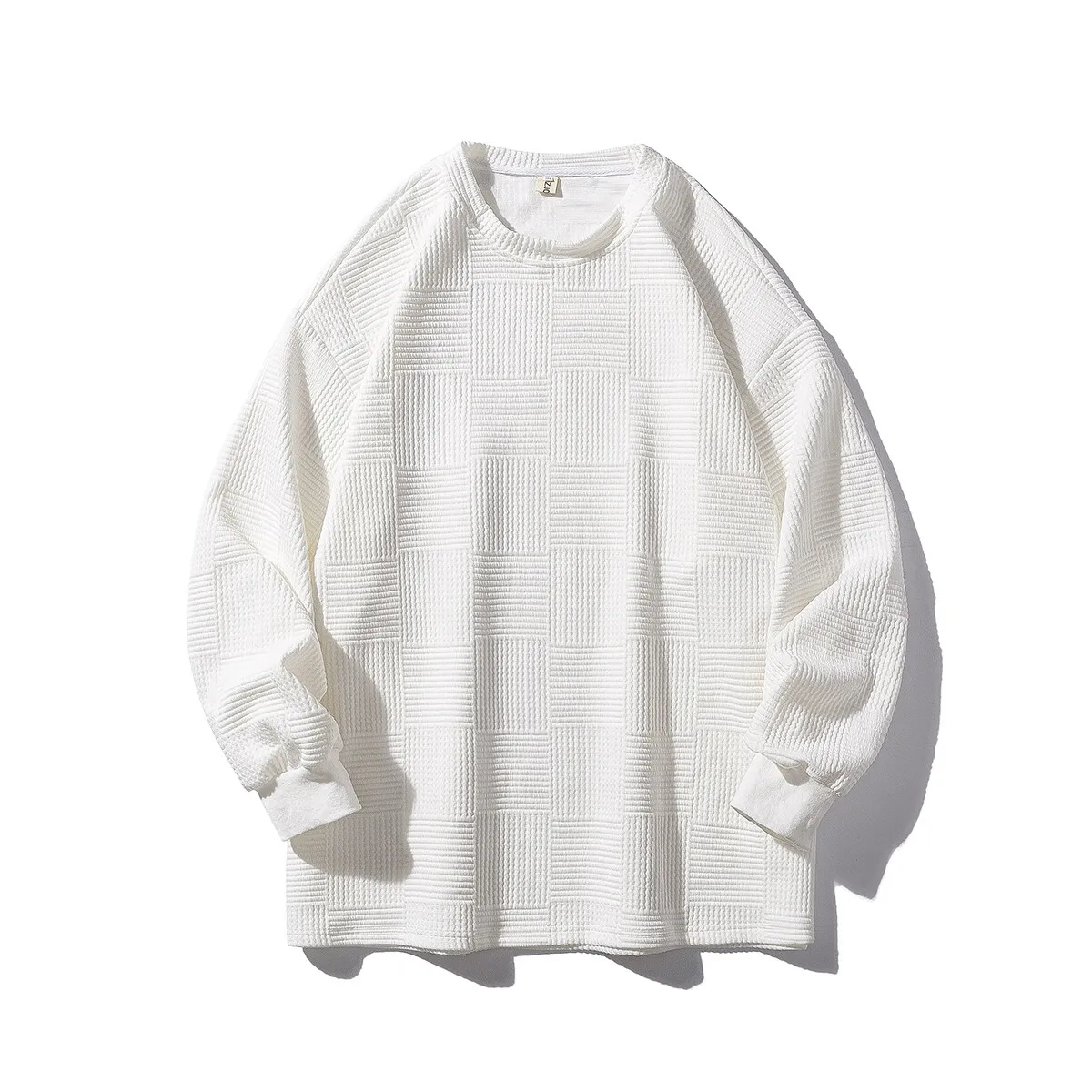 Мужская толстовка GIOIO однотонный повседневный пуловер в клетку без железа модная