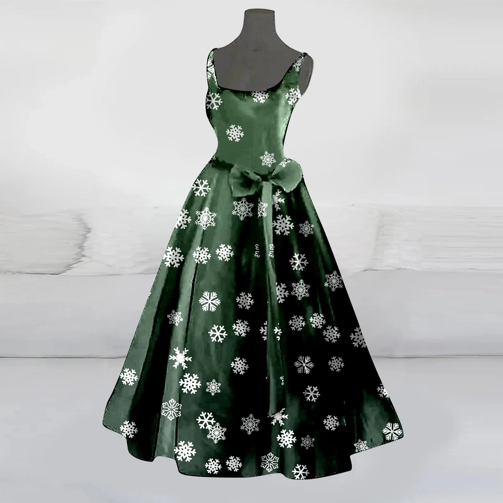 Женское винтажное вечернее платье без рукавов с высокой талией и бантом Y2k