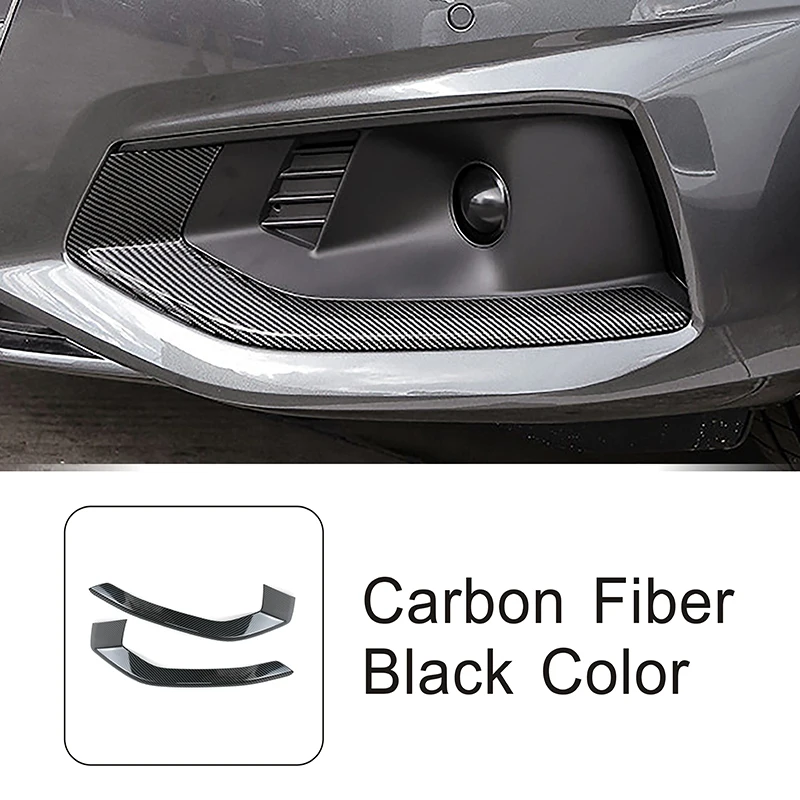 

Цветная передняя противотуманная фара из углеродного волокна для стайлинга автомобиля, украшение для губ, противотуманная фара, полоски для рамы для Audi A4 B9 2020 2021, внешние аксессуары