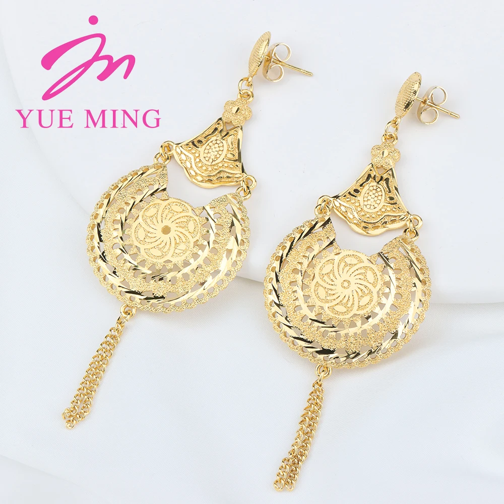 

Hoop Earrings For Women 18K Gold plated Irregular Women Earrings African Dubai Fashion Drop Earrings Bride Jewelry Accessories