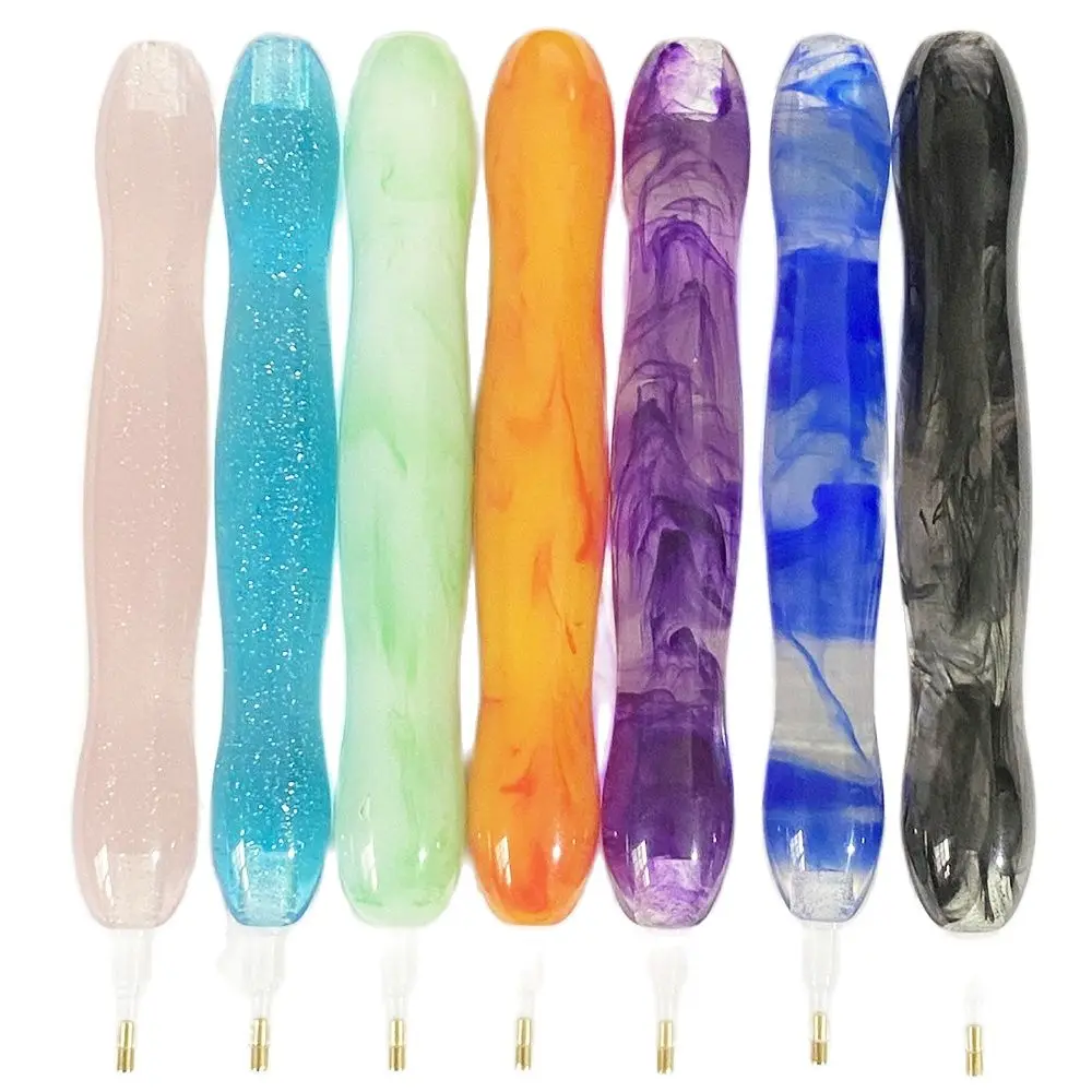 

Новый инструмент для алмазной живописи 5D, точечная ручка, ручка для алмазной живописи из смолы с 6 сменными насадками