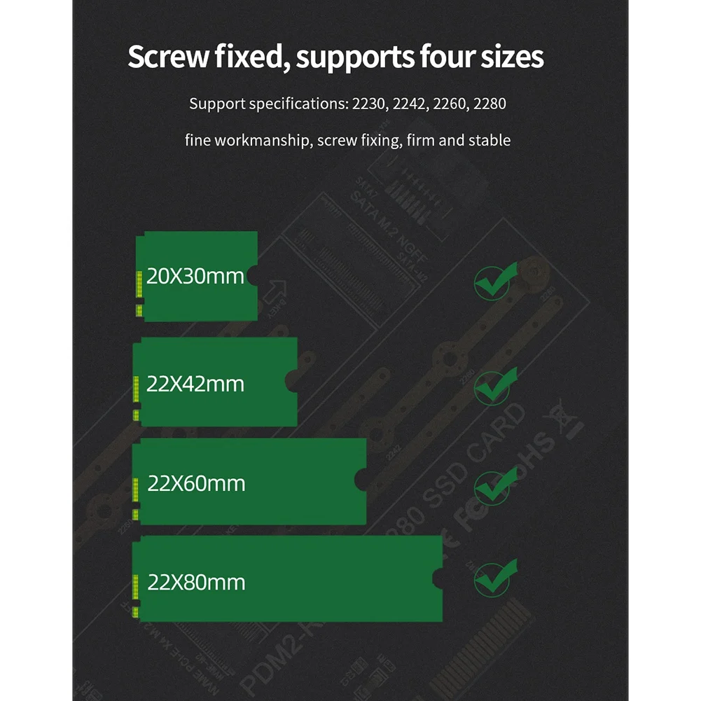 

Адаптер NGFF NVME к PCIE 4X/8X/16X, Поддержка жесткого диска 2230/2242/2260/2280 NGFF/NVME, двойной интерфейс, плата адаптера SSD