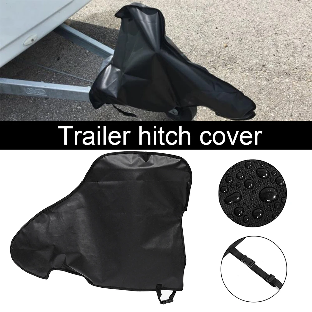 

Универсальная крышка для сцепки фургона, водонепроницаемая крышка из полиэстера для прицепа, регулируемые ремни, водонепроницаемые пылеза...