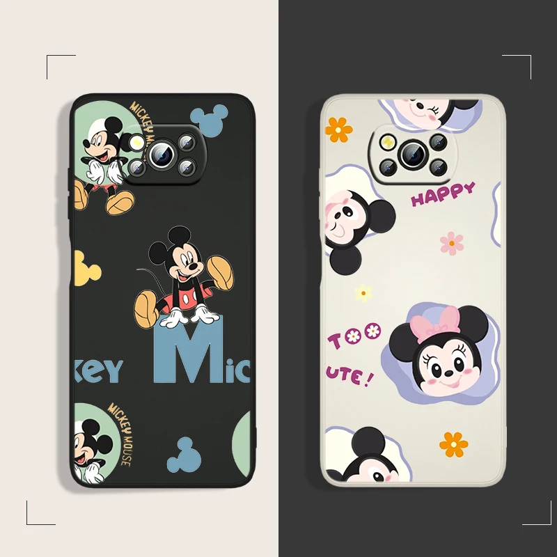 

Cartoon Anime Boy Mickey Phone Case For Xiaomi POCO X3 NFC F3 GT M4 M3 M2 Pro C3 C31 X2 Mix 3 Silicone Liquid Fundas Coque Cover