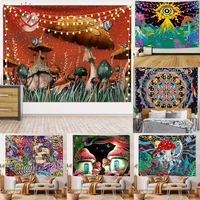 3d printing psychedelic mushroom tapestry dream plant wall tapestry galaxy space tapestry starry tapestry wall hanging