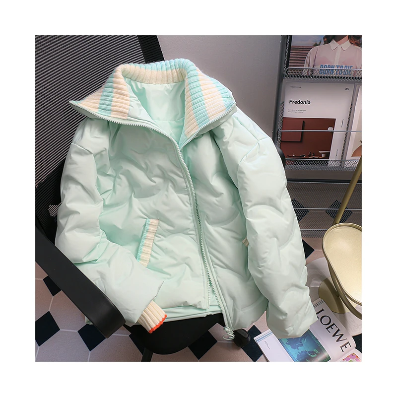 

Korean Women Short Jacket Cotton Padded Coats Loose Thick Warm Puffer Parkas Ladies Down Cotton Outerwear Female 2022 Winter