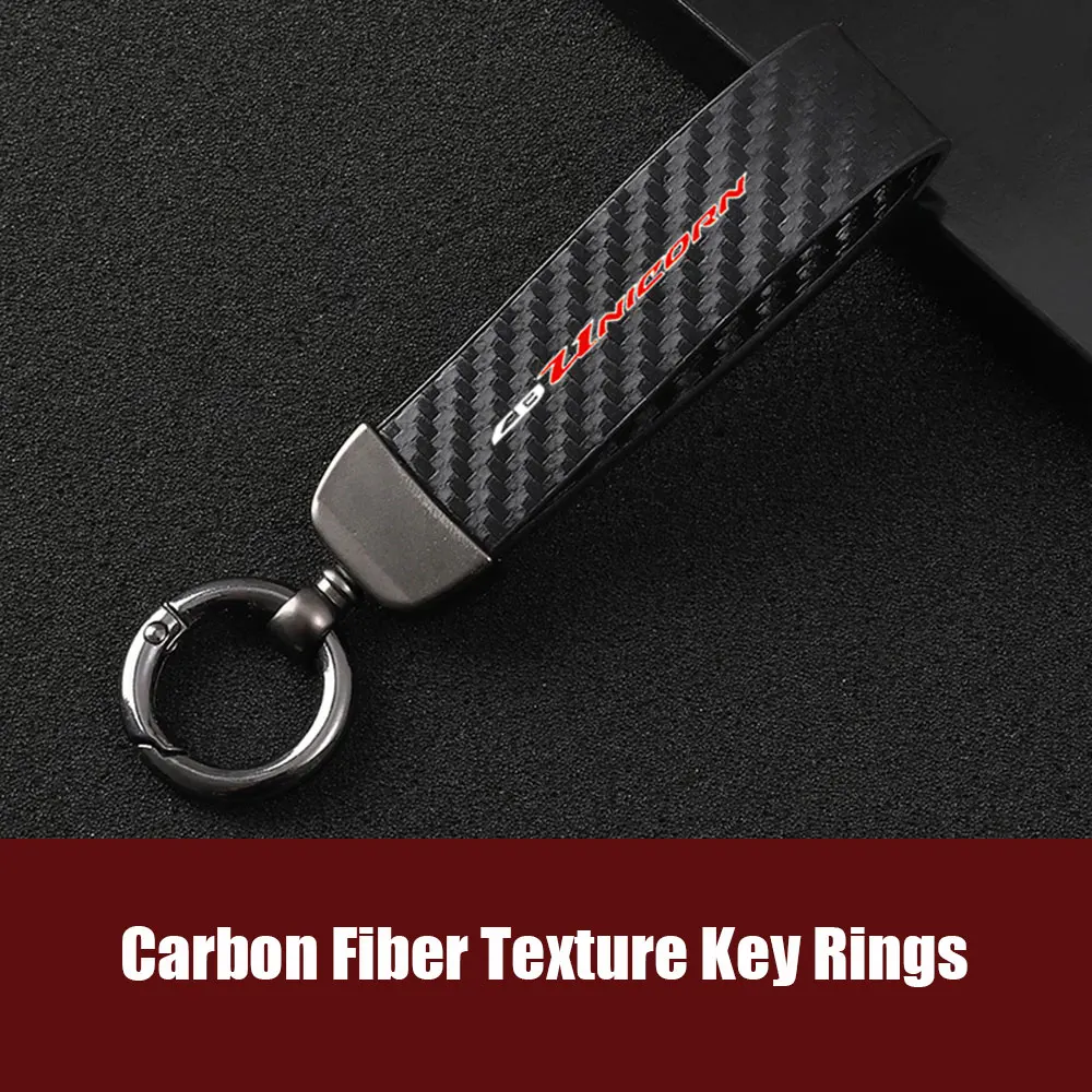 

For Honda CB Unicorn Carbon Fiber Belt Buckle Motorcycle Key High-grade Key Chain Anti-loss Durable Key Rope Accessories