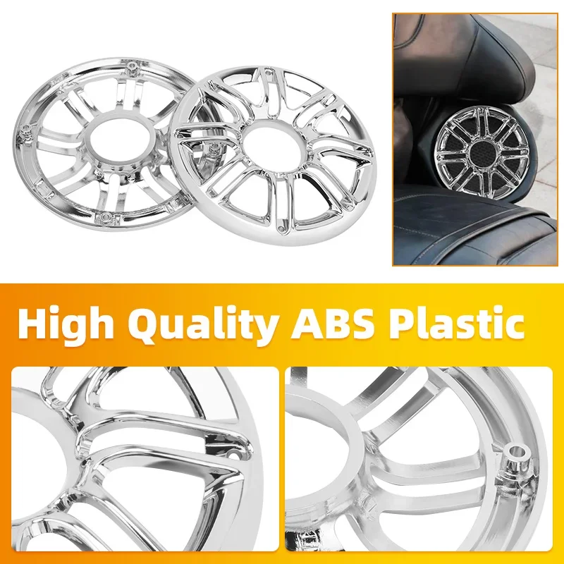 

Накладка на задний динамик, решетка для мотоцикла, хромированная 6-дюймовая крышка обтекателя для Harley Touring Ultra Classic Electra Glide Road Glide 1998-2013