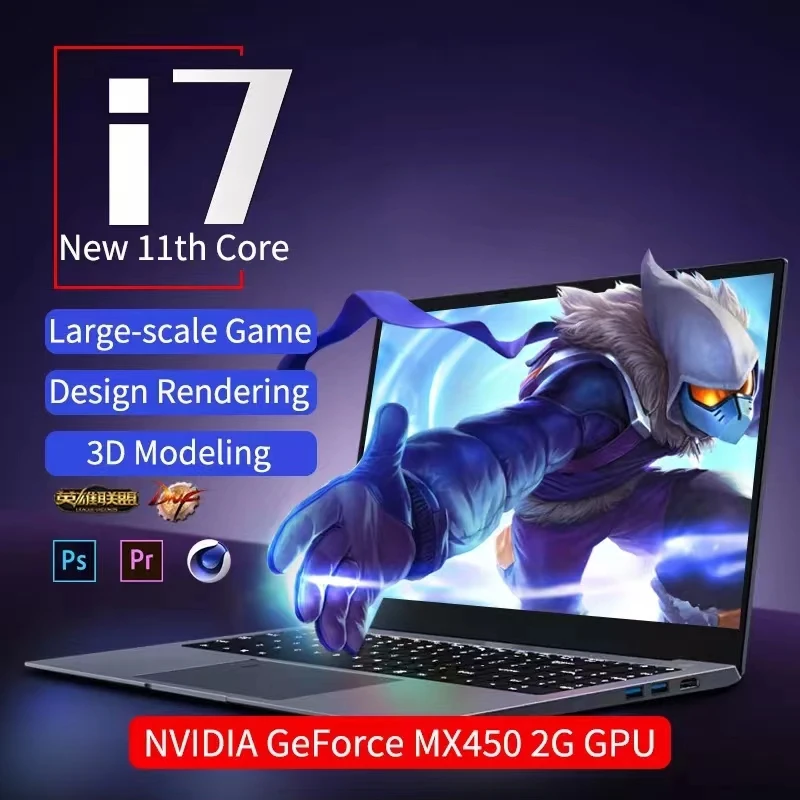 Игровой ноутбук 11-го поколения 15 6-дюймовый Intel Core i7 1165G7 i5 1135G7 NVIDIA MX450 2G сканер
