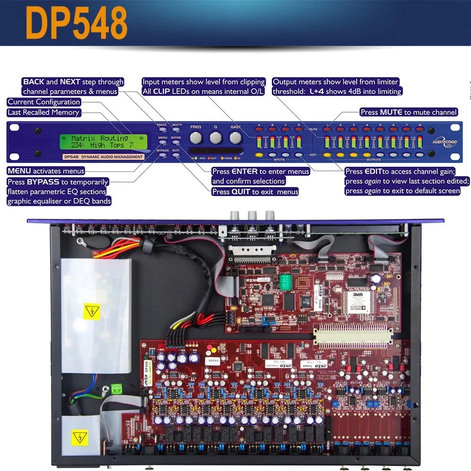 XTA DP548 Многоэффектный процессор Audio Pro Аудио цифровой Аудиопроцессор