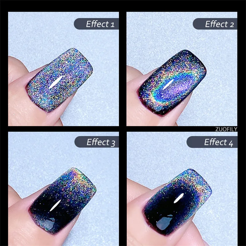 Радужный Магнитный Гель &quotкошачий глаз&quot цвет яркого лазера супер блестящий