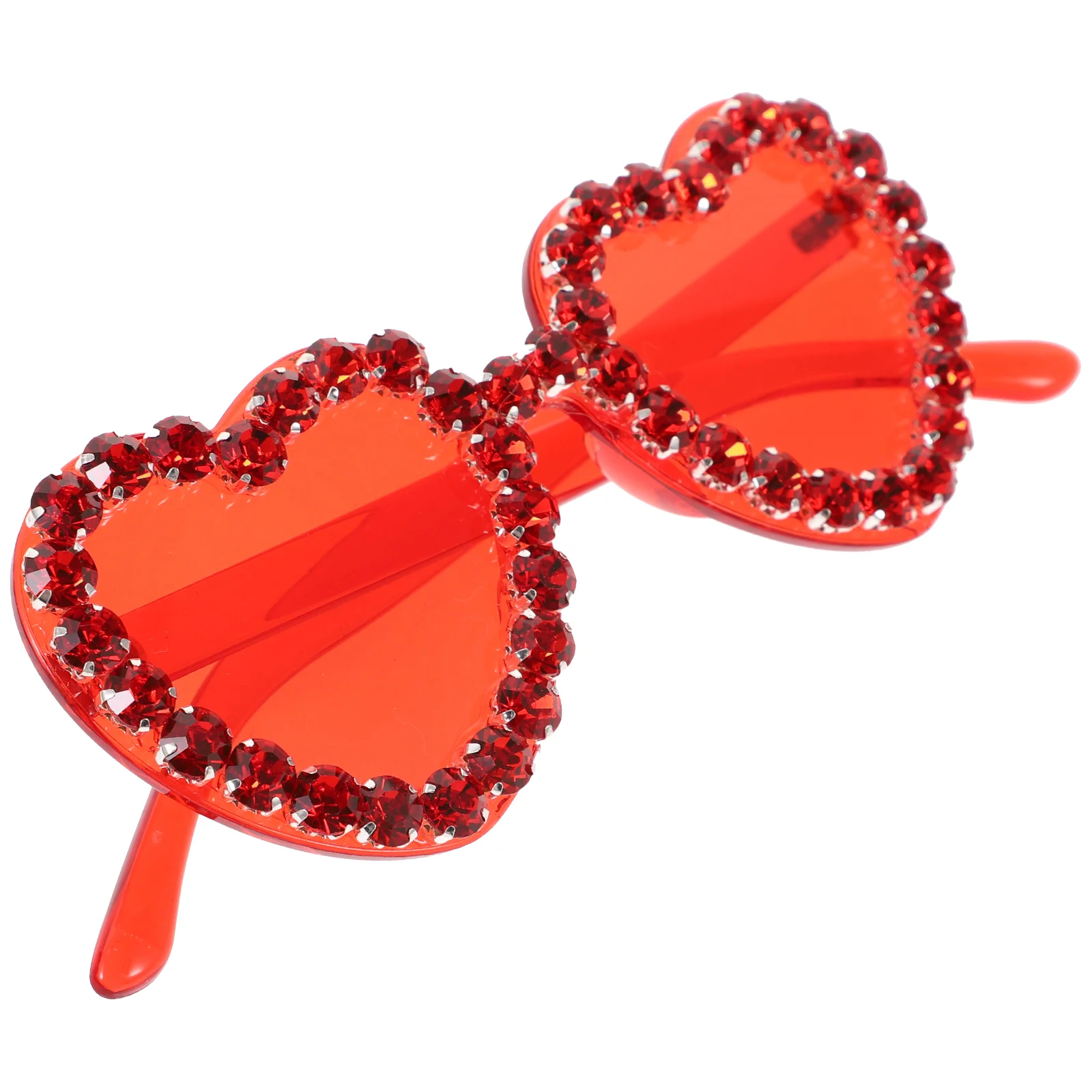

Sunglasses Heart Glasses Party Women Shaped Rimless Red Rhinestone Valentines Eyeglasses Vintage Eyewear Photo Decorative Uv