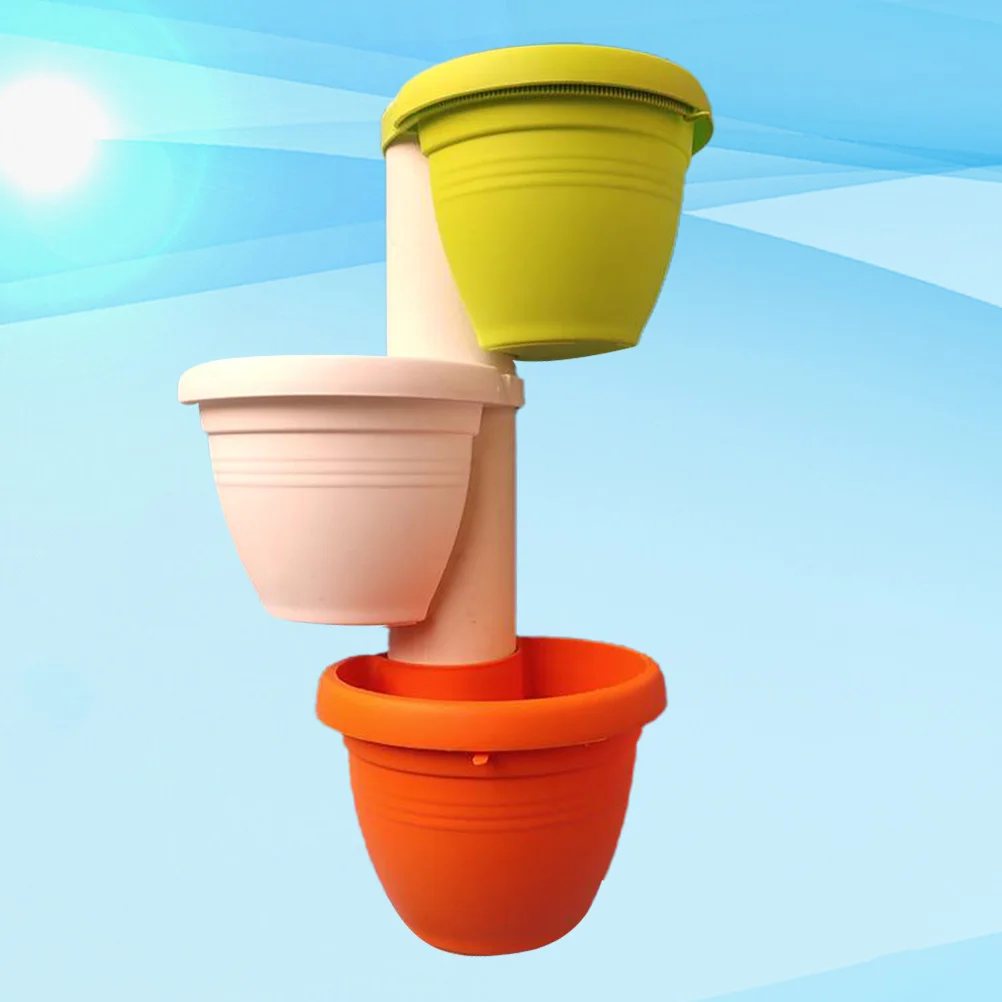 

3Pcs Downspout Garden Flower Pot Drain Pipe Flower Pot Gardening Flower Pot Hanging Vertical Planter for Balcony Garden Home