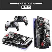 ghost design ps5 standard disc edition skin sticker decal cover for playstation 5 console controller ps5 skin sticker vinyl