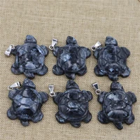 %c2%a0new natural stone sea turtle shape flash labradorite charms pendants for nacklace accessories jewelry making 6pcs