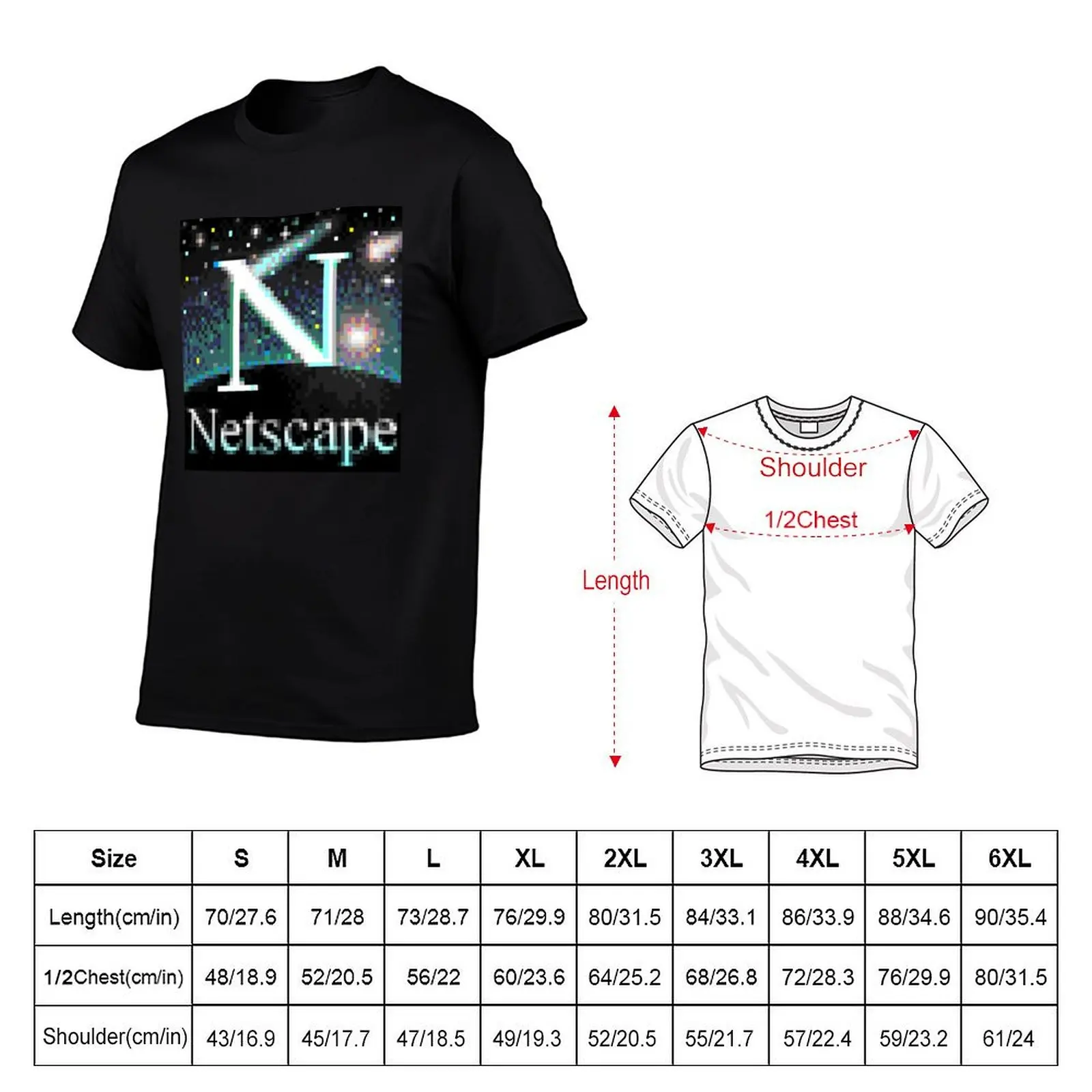 Заготовки для футболок с логотипом Netscape персонализированные мужские винтажные