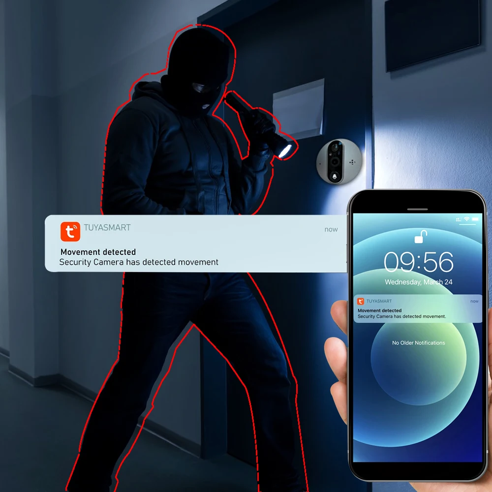 1080P Wi-Fi видеодомофон для дома видео глаз квартира видеоглазок в квартиру