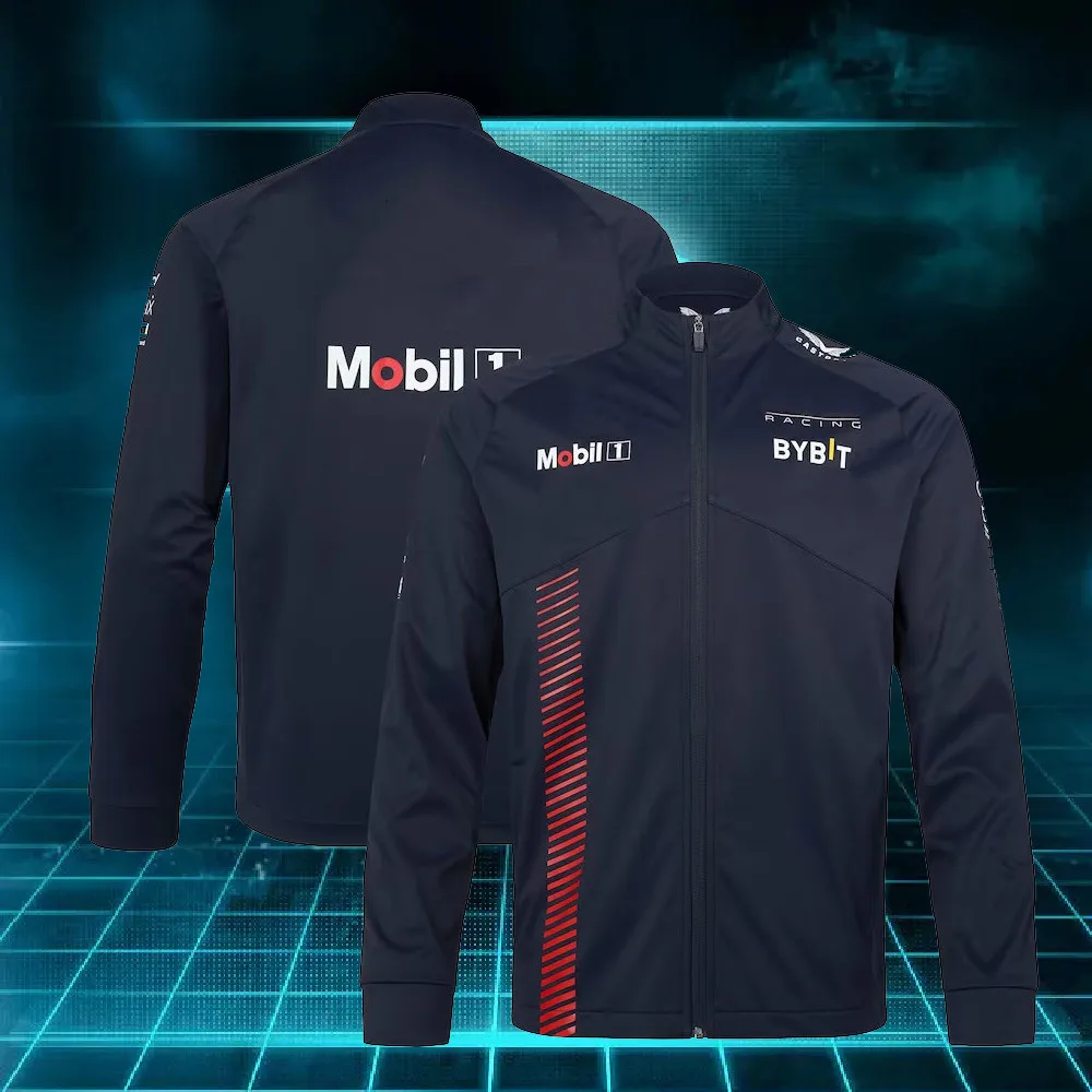 

2023 new red F1 Formula One racing suit jacket moto riding outdoor sports jacket new bull jacket jacket male oversized