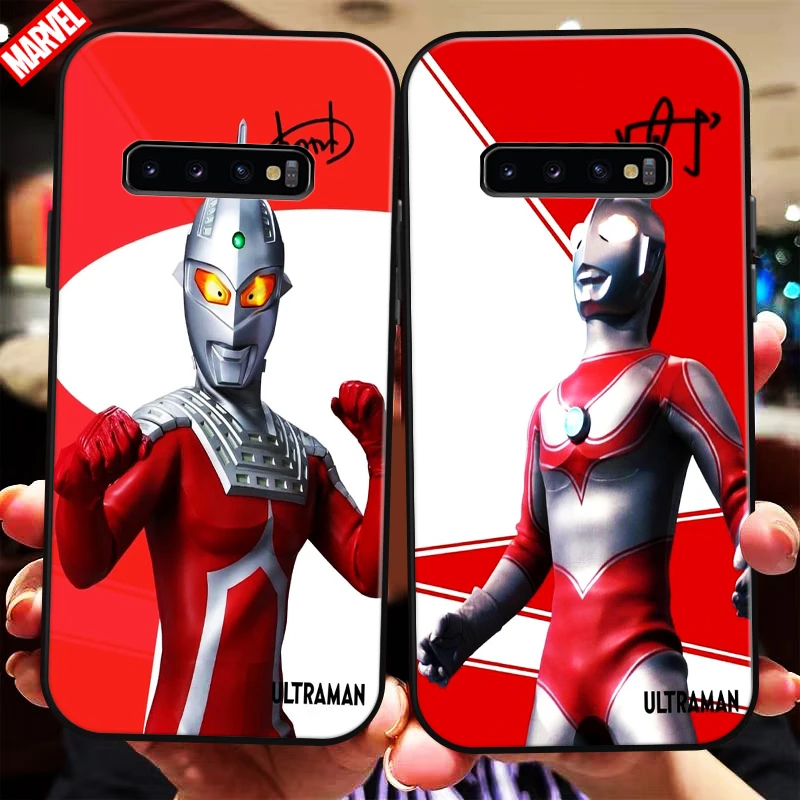 

Japan Anime Ultraman For Samsung Galaxy S10 S10 Plus Lite S10E S10 5G Phone Case TPU Coque Funda Black Back Carcasa