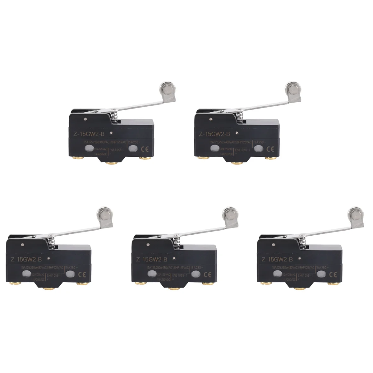 

5X Panel Mount Long Hinge Roller Lever Ac Dc Basic -Switch Z-15Gw2-B