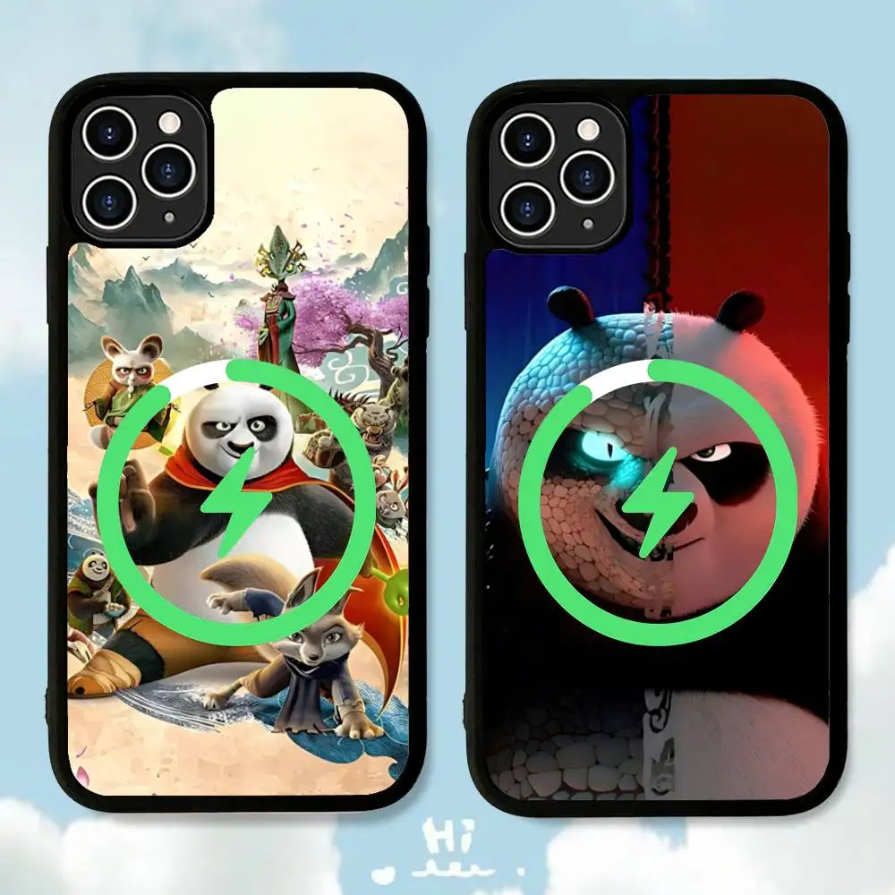 Чехол для телефона K-Kung-Fu P-Panda Cool для iPhone 17 Air 16 E 15 14 13 12 11 Pro Max Plus, противоударный, из ТПУ, с поддержкой MagSafe (art.: 3920d96c8cd25) - 3920d96c8cd25