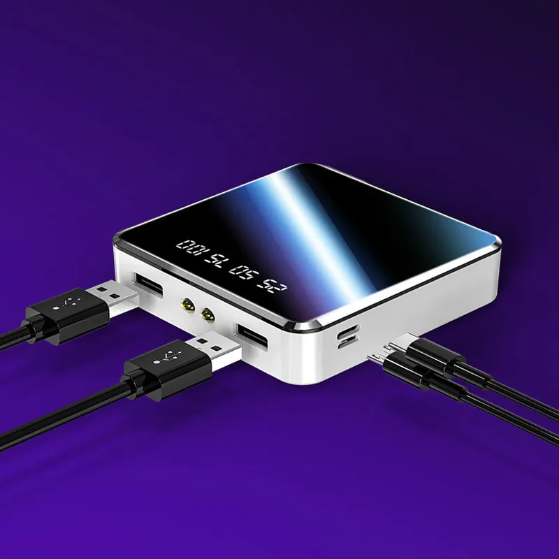Внешний мини-аккумулятор 30000 мАч быстрое зарядное устройство 2USB-порта