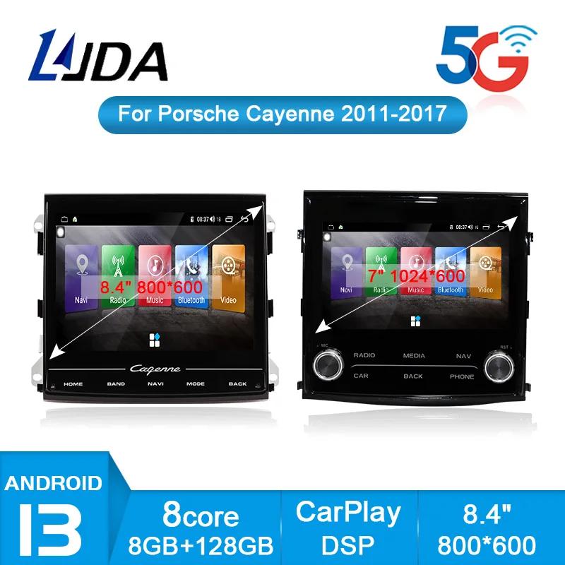 Автомобильный мультимедийный плеер LJDA Android 13 для Porsche Cayenne 2011-2017 автомобильное