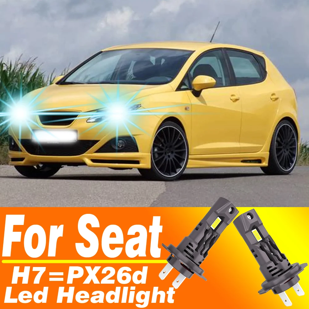 Фото 2 шт. PX26d для Seat Ibiza 6l 6j Leon 5f Mk2 Mk3 Mk1 1p 1m H7 Led Canbus Фара H18 Автомобильные лампы 12v 55w Диодные лампы высокой мощности №1