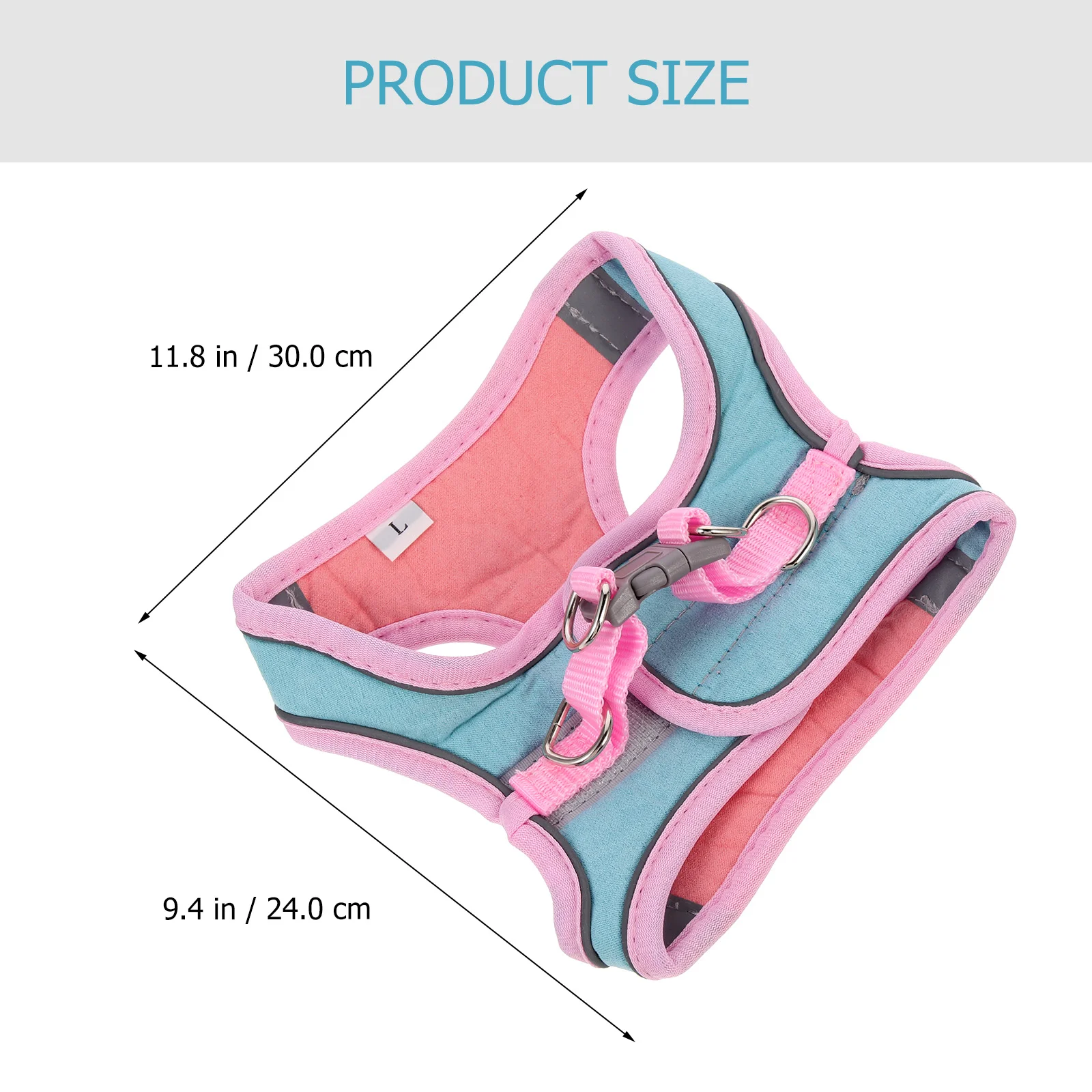 

Padded Cami Pet Harness Cat Reflective Vest Adorable Kitten Leash Protective Escape Proof