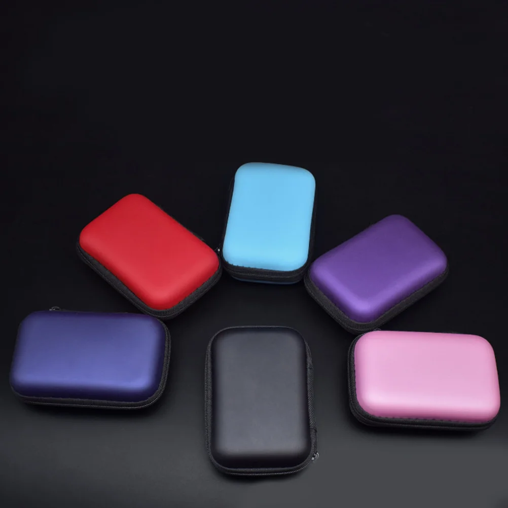 

5pcs Creative Zipper Bag Headset Storage Box Data Cable Headphone Cable Storage Box