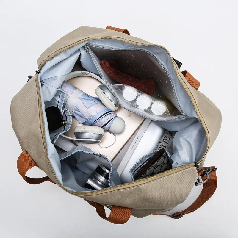 Women Men Dry Wet Separation Duffel Bag Large Capacity Crossbody Yoga Gym Waterproof Simplicity Foldable Bag Travel