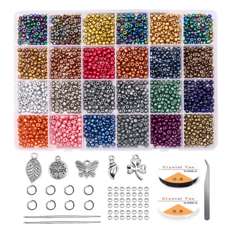 

Small Pony Beads For Jewelry Making Glass Seed Beads For Needlework Charm Beads For DIY Bracelet Necklace Earrings Ring Supplies