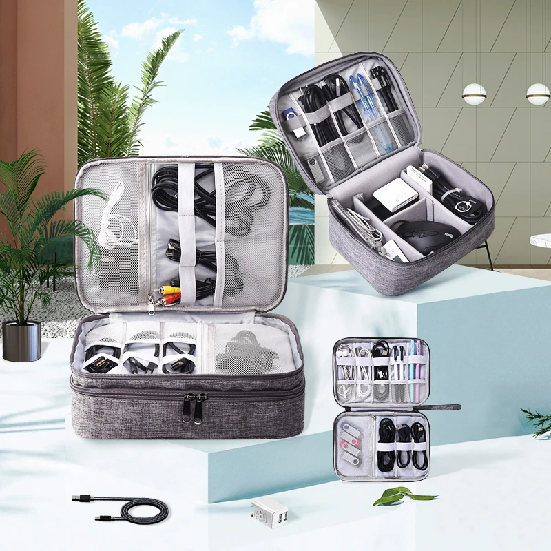 

Travel Cable Digital Storage Bag Multi-function Portable Kit Data Cable USB Disk Power Bank Gadget Devices Organizer Accessories