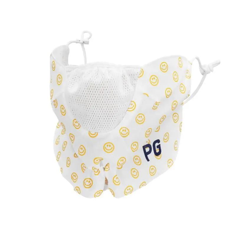 

New Golf Sunscreen Bib Women's Sunshade Face Mask Off Court Supplies Girls White Face Mask Yellow Golf Cap