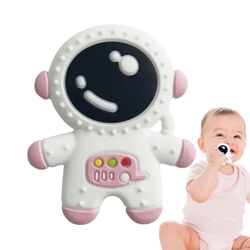

Astronaut Figure Silicone Cute Teether Food-Grade Unique Astronaut Teether Funny Toys Kids Product Cute Elastic Teething