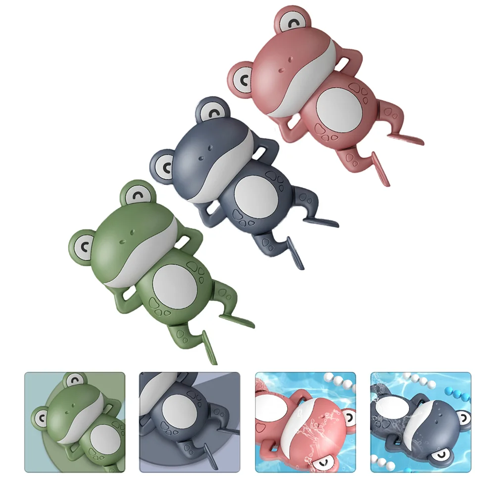

Swimming Frog Toy Cartoon Float Toys Lovely Clockwork Bath Shower Interesting Household