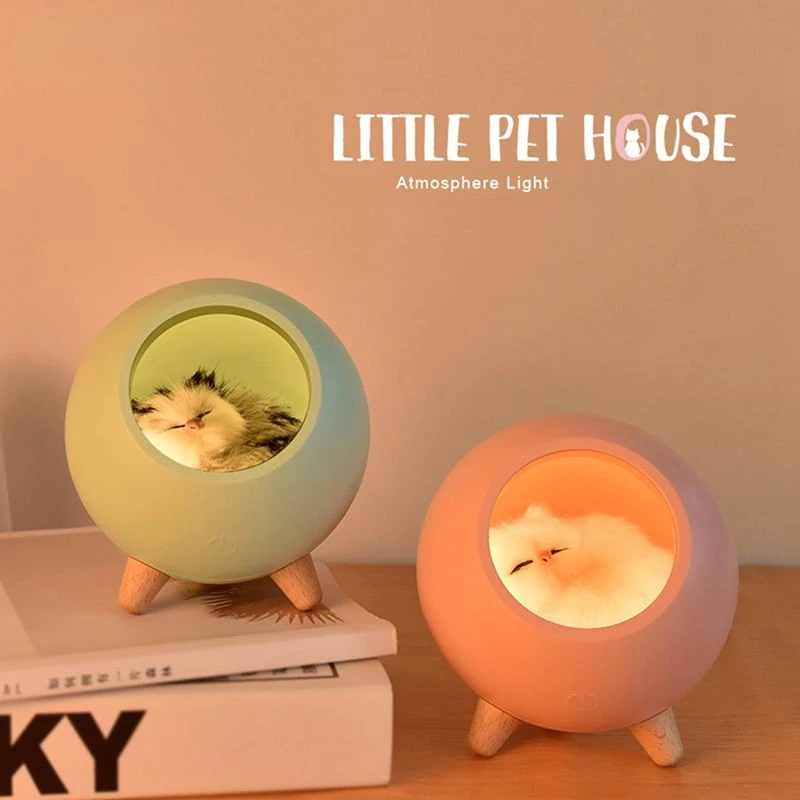 

Cute Cat LED House Atmosphere Light Touch Sensor Table Lamp Dimmable Pet Cat Night Light for Living Room Baby/Kids Bedroom
