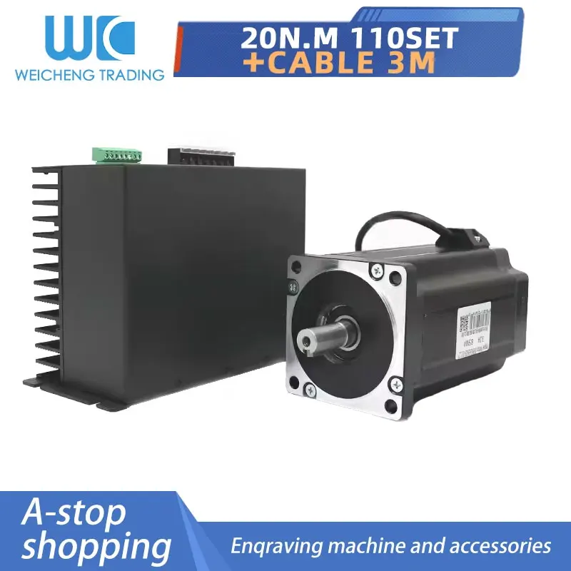 Трехфазный шаговый привод с ЧПУ + гибридный двигатель NEMA 42 110 мм 1 2 градусов 20 нм 6 9