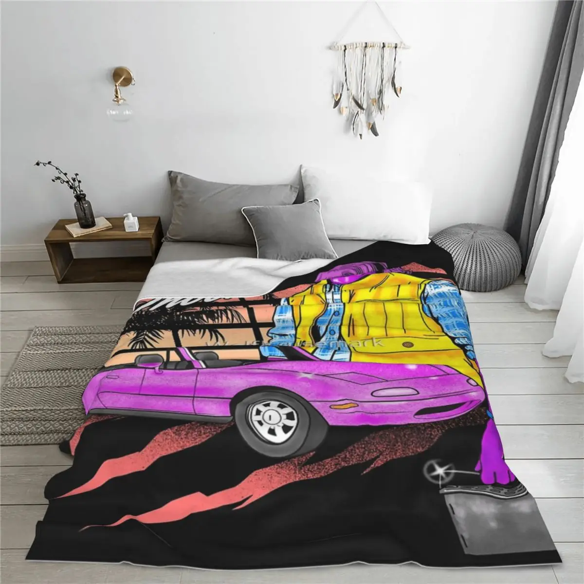 Классическое Одеяло MacGruber Synthwave покрывало на кровать мягкие покрывала для