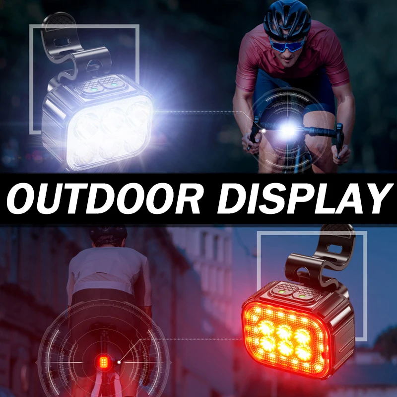 

Cycling Accessories Bicycle Light Set Bike LED Waterproof Front Rear Lights USB Charge MTB Road Bike Highlight Lamp