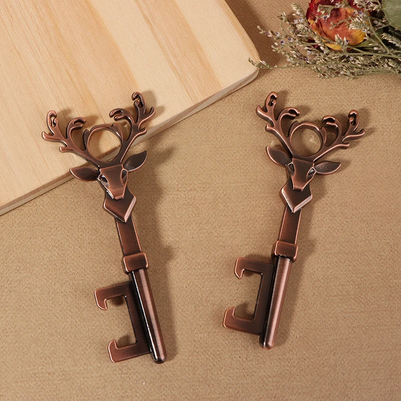 

1Pc Multifunctional Deer Head Bottle Opener Key Chain Portable Zinc Alloy Opener Retro Home Bar Bottles Openers Kitchen Gadget