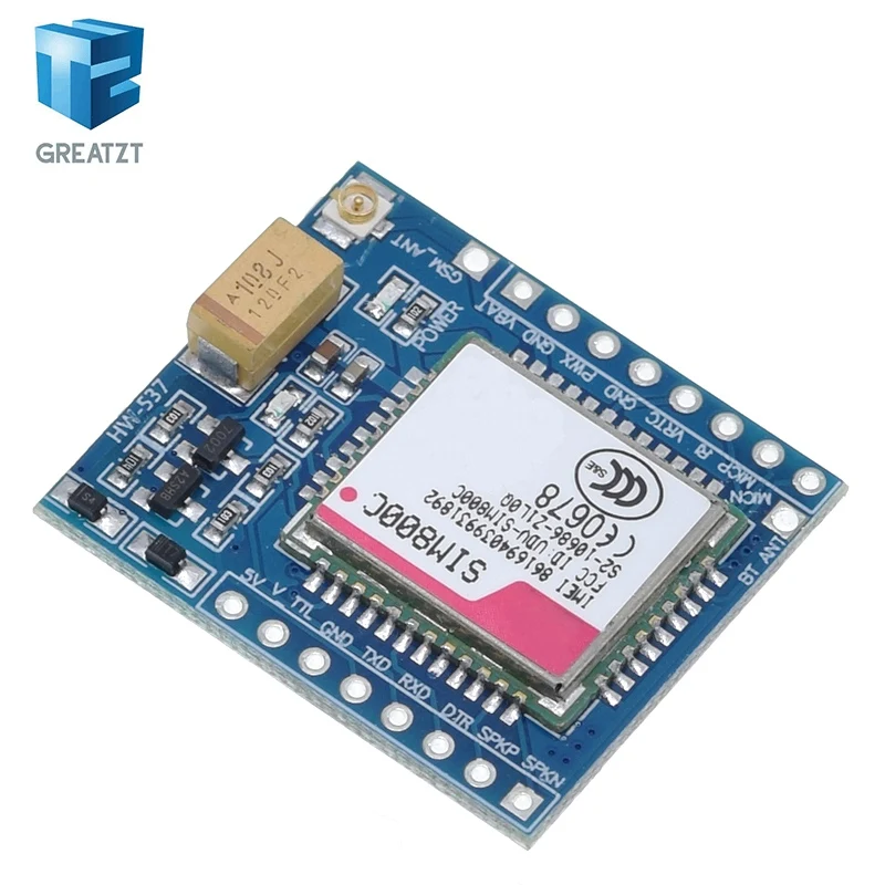 Модуль GREATZT SIM800C GSM GPRS 5 В/3 3 в TTL макетная плата IPEX с Bluetooth и TTS для Arduino STM32 C51
