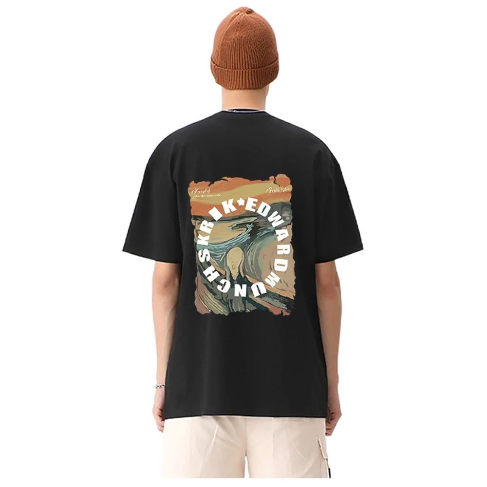 

XIENNASA 2023 Vintage Punk Men TShirt Streetwear Hip Hop Abstract Graphic Print Couple T Shirt Harajuku Gothic Design Summer Top