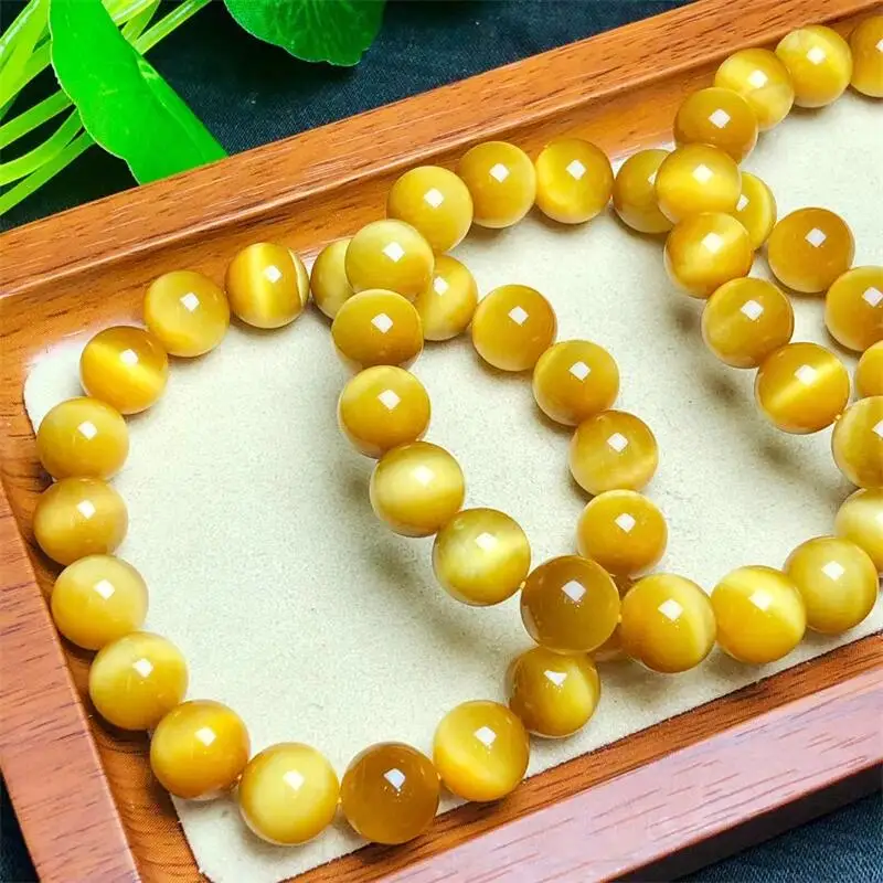 Браслет с натуральными золотистыми тигровыми глазами для мужчин и ...