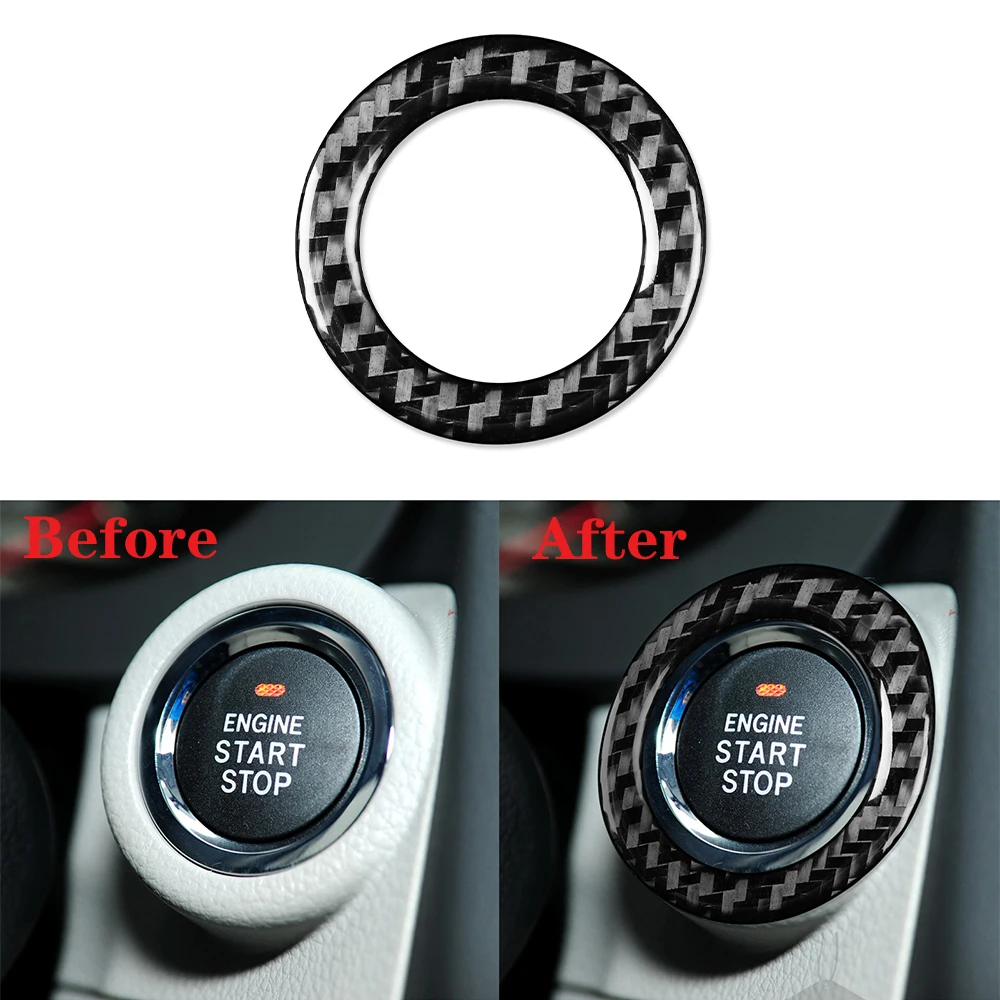 

Кнопка запуска и остановки зажигания двигателя декоративная крышка отделка для sugbar Forester 2013-2018 автомобильные внутренние аксессуары из угле...