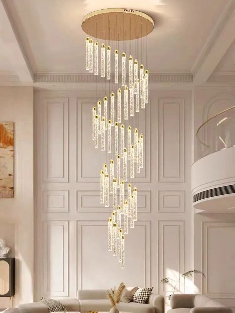

Modern Nordic light luxury villa duplex ceiling chandelier LED hollow living room loft hotel lobby creative lamps